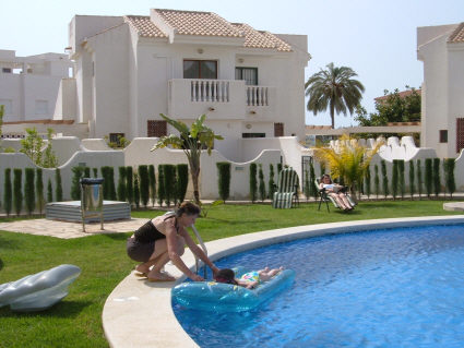  And this shows the back of our house with the large pool just literally 15feet from the garden gate            